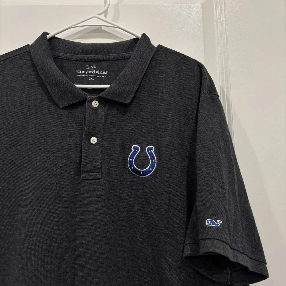 Vineyard Vines Indianapolis Colts Polo Mens XXL 2X Gray